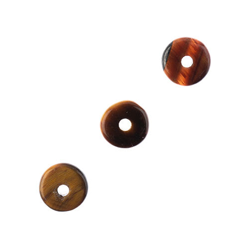 Earth's Jewels Beads 16in Rondelle Brown Tiger Eye