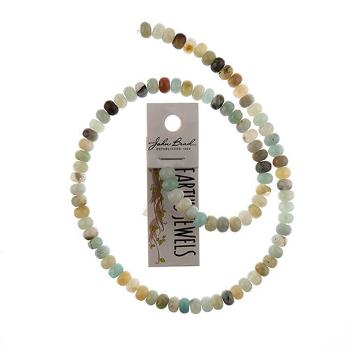 Earth's Jewels Beads 16in Rondelle Amazonite