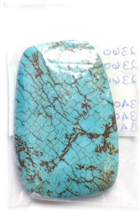 Turquoise Rectangle 59x39x10mm Stabilized Green