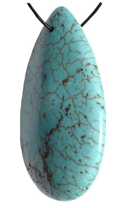 Turquoise Pear Shape 57x37x10mm Stabilized Green
