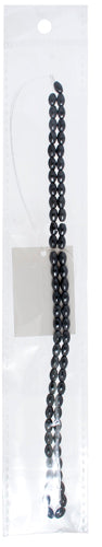 Magnetic Hematite Oval Shape 4x6mm 2x8in Strand