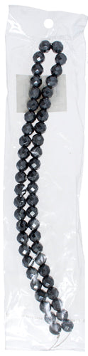 Magnetic Round Facet 8mm 16in Strand Hematite