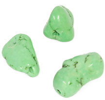 Turquonite Stabilized 15-25mm Green Nugget 16in Semi-Precious