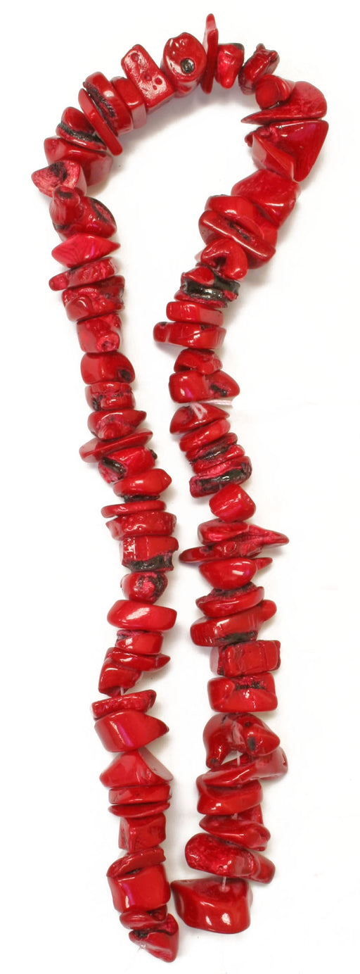 Bamboo Natural Coral Dyed 16in 10-15mm