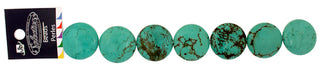 Turquoise Stabilized Magnesite Flat Round 8in Strand