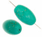Turquoise Stabilized Magnesite Oval Tube 8in Strand