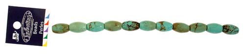 Turquoise Stabilized Magnesite Oval Tube 8in Strand