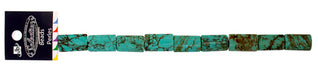 Turquoise Stabilized Magnesite Flat Tube 12x20mm 8in Strand