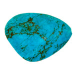 Turquoise Stabilized Magnesite Flat Triangle 34x46mm 8in Strand