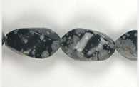 Snowflake Obsidian Twisted 20x10mm Semi-Precious 16"