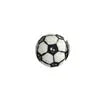 Acrylic Sports Bead Soccer 10x12mm White/Black