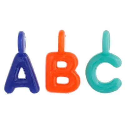 Acrylic Bead Alphabet Charms 23x13mm Bright Multi - Cosplay Supplies Inc