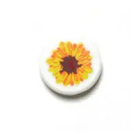 Bead Discs 19mm Flower Orange Yellow