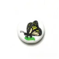 Bead Discs 19mm Butterfly on Leaf