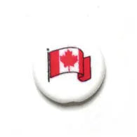 Bead Discs 19mm Canada Flag