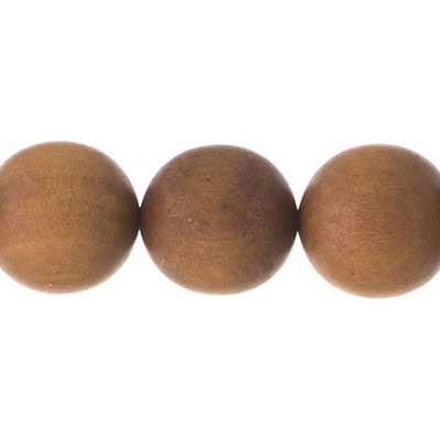 Bead - Sandalwood Round 8in Light Brown Limited