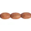 Euro Wood Beads Ridged Oval 7x10.5mm 