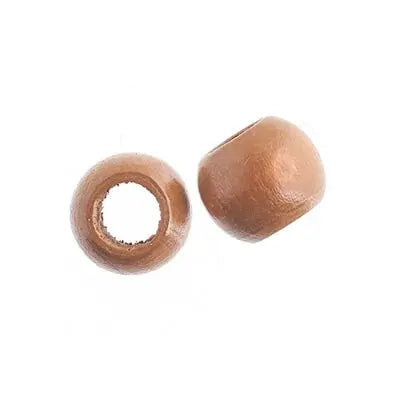 Euro Wood Beads - Round Large Hole 14x11mm - Cosplay Supplies Inc
