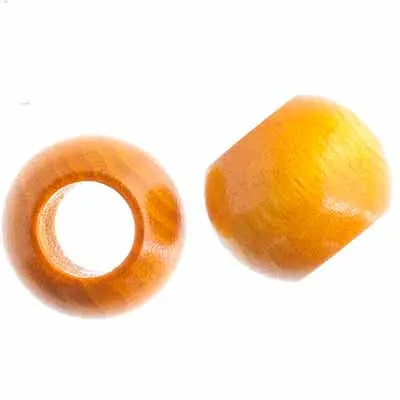 Euro Wood Beads - Round Large Hole 20x16mm - Cosplay Supplies Inc