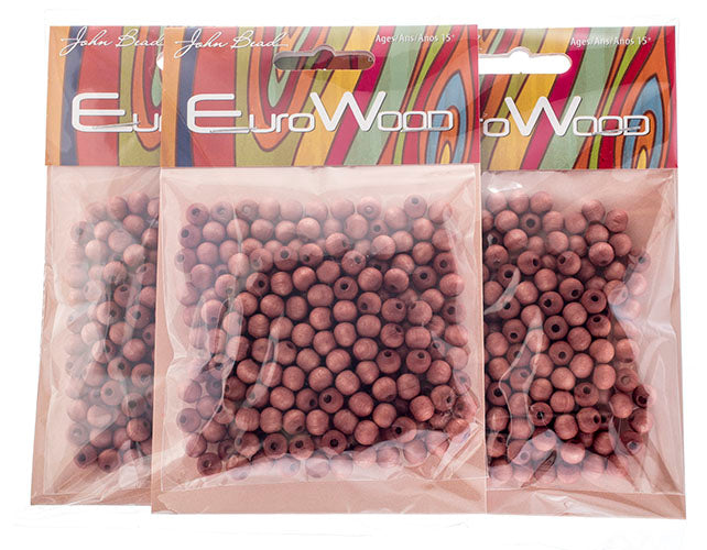 Euro Wood Beads Round 6mm 