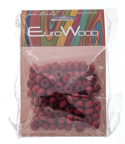 Euro Wood Crowbeads 9x6mm 