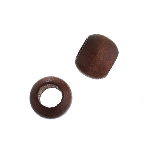 Euro Wood Beads - Round Large Hole 8x6.5mm 