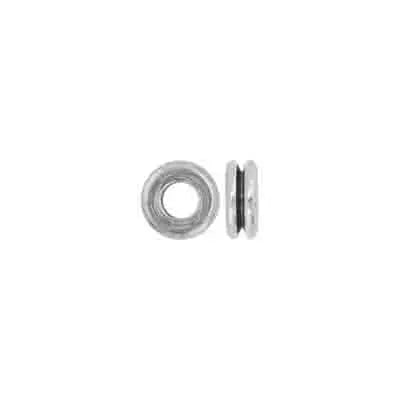 Metal Double Washer 7x2.9x3.2mm Antique Silver Nickel Free Lead-Safe - Cosplay Supplies Inc