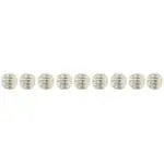 Metal Bead Round Pleated 4mm Silver Lead Free / Nickel Free - Cosplay Supplies Inc