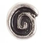 Metal Spiral Bead 14x12mm Antique Silver Lead Free Nickel Free - Cosplay Supplies Inc