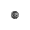Metalized Bead W/ Sterling Silver Coating 9mm Round Antique Silver