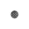 Metalized Bead W/ Sterling Silver Coating 10mm Round Antique Silver