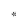Metalized Bead W/ Sterling Silver Coating 6mm Star Antique Silver