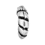 Metalized Bead W/ Sterling Silver Coating 10mm Rope Antique Silver - Cosplay Supplies Inc