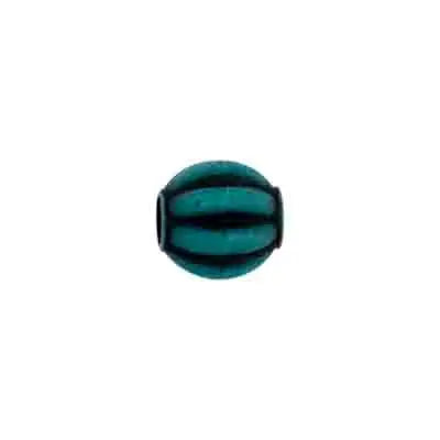 Metalized Melon Pony Bead 10mm Antique Turquoise - Cosplay Supplies Inc