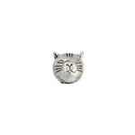 Metalized Bead Cat 8x9mm Antique Silver Lead Free / Nickel Free - Cosplay Supplies Inc