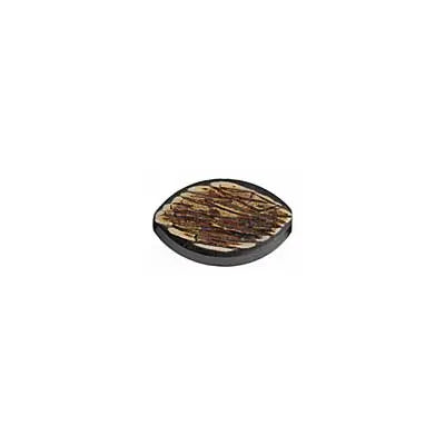 Horn Bead Leaf 33x20x5mm 16in Strung Black/Brown Work On Horn - Cosplay Supplies Inc