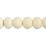 Bone Beads Round W/ Hole Ivory Worked On Bone - Cosplay Supplies Inc