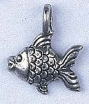 Pendant - Small Fish Antique Silver Lead Free