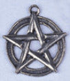 Pendant - Star Pentagram 21x2mm Antique Silver Lead Free / Nickel Free