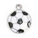Pendant - Soccer Ball Epoxy 13mm Lead Free / Nickel Free Black/White/Silver - Cosplay Supplies Inc