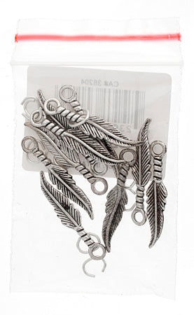 Pendant - Feather Antique Silver