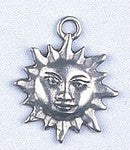 Pendant - Sun Antique Silver Lead Free