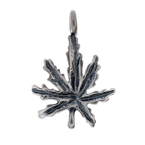 Pendant Leaf Antique Silver Lead Free - Cosplay Supplies Inc