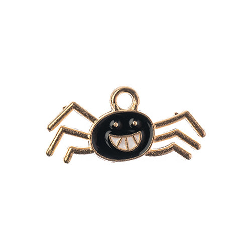 Sweet & Petite Halloween Charms 21x10mm Spider 10pcs