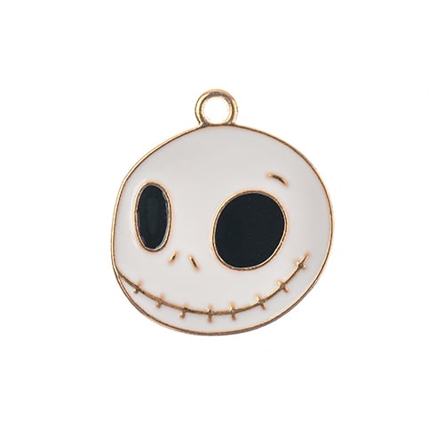 Sweet & Petite Halloween Charms 21x20mm Ghost Happy Face 8pcs