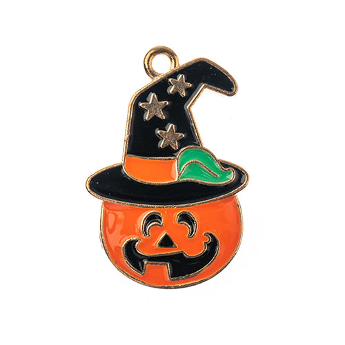 Sweet & Petite Halloween Charms 30x25.5mm Pumpkin Witch 4pcs