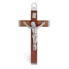 Religious Wood Cross / Nickel With Ring