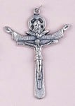 Religious Cross Nickel With Ring Trinity Cross 
