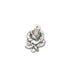 Religious Pendant Rose With Leaf 19x12mm Nickel 2 Hole