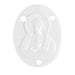 Connector Opaque White 3-Hole Oval 22.5x17.5mm Acrylic Two Face